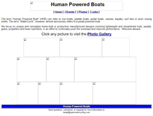 Tablet Screenshot of humanpoweredboats.com